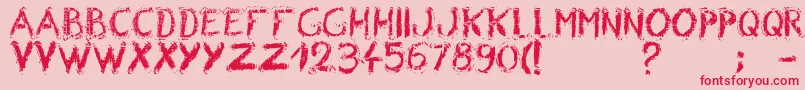 WrongBoard1-Schriftart – Rote Schriften auf rosa Hintergrund