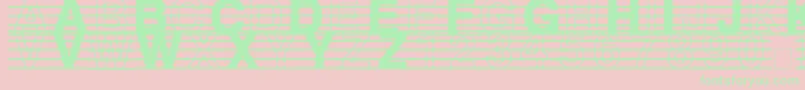 DistMus Font – Green Fonts on Pink Background