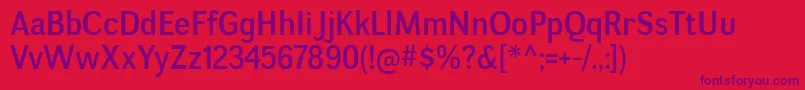 NegotiateRg Font – Purple Fonts on Red Background