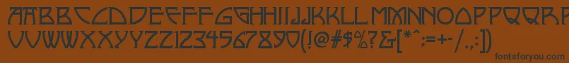Nickleynf-fontti – mustat fontit ruskealla taustalla