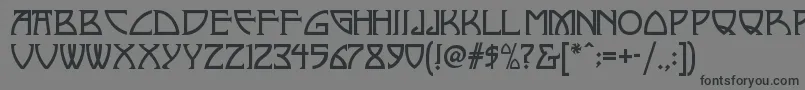 フォントNickleynf – 黒い文字の灰色の背景