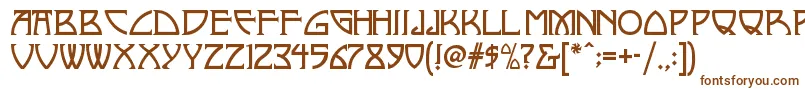 Nickleynf-fontti – ruskeat fontit valkoisella taustalla