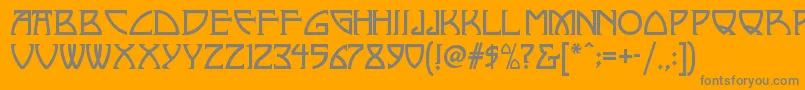 Nickleynf Font – Gray Fonts on Orange Background