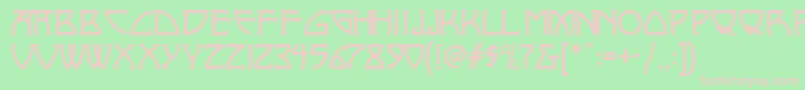 Nickleynf Font – Pink Fonts on Green Background