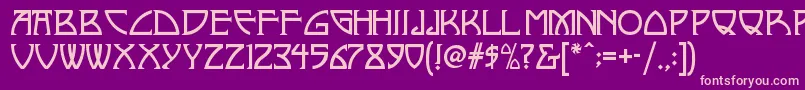 Nickleynf Font – Pink Fonts on Purple Background