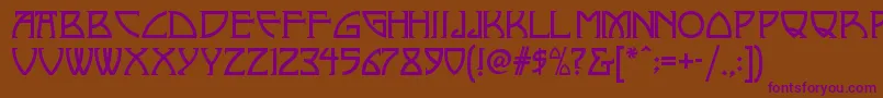 Шрифт Nickleynf – фиолетовые шрифты на коричневом фоне