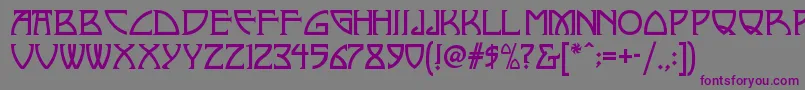 Nickleynf-fontti – violetit fontit harmaalla taustalla