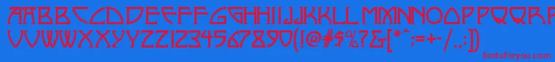 Nickleynf-fontti – punaiset fontit sinisellä taustalla