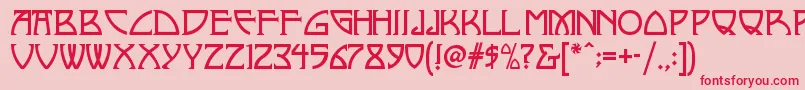 Шрифт Nickleynf – красные шрифты на розовом фоне