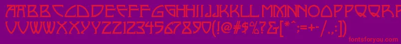 Nickleynf Font – Red Fonts on Purple Background