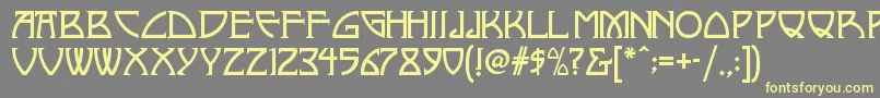 Шрифт Nickleynf – жёлтые шрифты на сером фоне