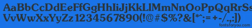 SunsetserialBold Font – Black Fonts on Blue Background