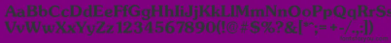 SunsetserialBold-fontti – mustat fontit violetilla taustalla