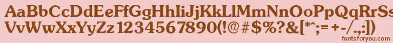 SunsetserialBold Font – Brown Fonts on Pink Background