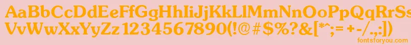 SunsetserialBold Font – Orange Fonts on Pink Background