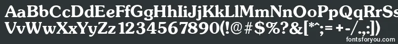 SunsetserialBold-fontti – valkoiset fontit mustalla taustalla