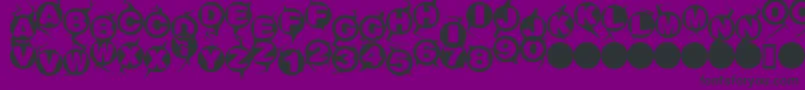 Machine Font – Black Fonts on Purple Background