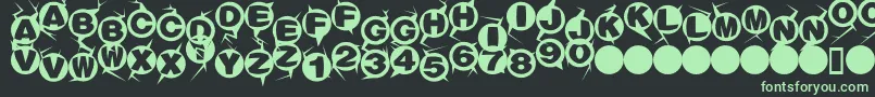 Police Machine – polices vertes sur fond noir