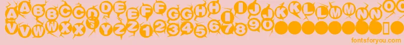 Machine Font – Orange Fonts on Pink Background