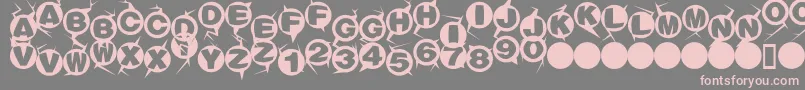 Machine Font – Pink Fonts on Gray Background