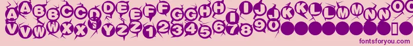 Machine Font – Purple Fonts on Pink Background