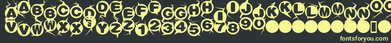 Machine-fontti – keltaiset fontit mustalla taustalla