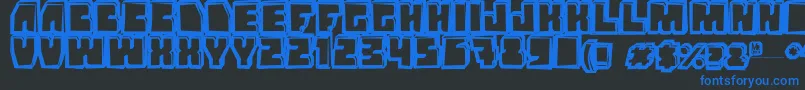 Grandnover3 Font – Blue Fonts on Black Background