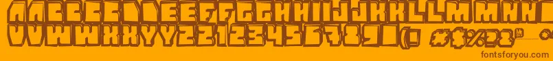 Grandnover3 Font – Brown Fonts on Orange Background