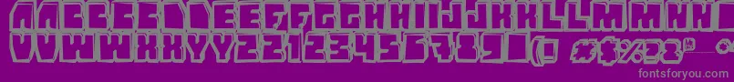 フォントGrandnover3 – 紫の背景に灰色の文字
