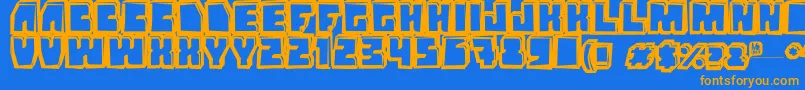 Grandnover3 Font – Orange Fonts on Blue Background