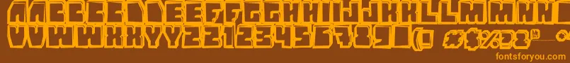 Grandnover3 Font – Orange Fonts on Brown Background