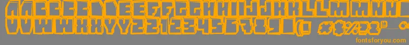 Grandnover3 Font – Orange Fonts on Gray Background