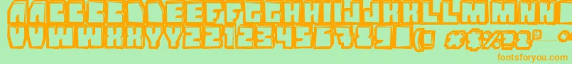 Grandnover3 Font – Orange Fonts on Green Background