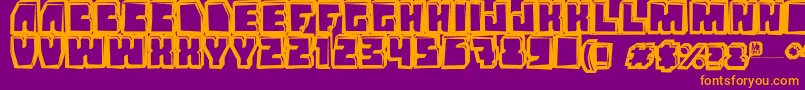 Grandnover3 Font – Orange Fonts on Purple Background