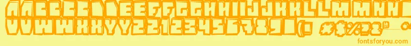 Grandnover3 Font – Orange Fonts on Yellow Background