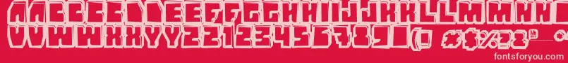 Шрифт Grandnover3 – розовые шрифты на красном фоне