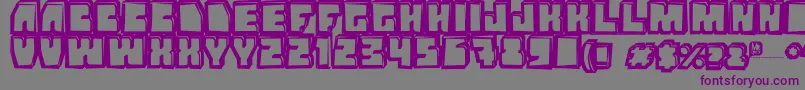 フォントGrandnover3 – 紫色のフォント、灰色の背景