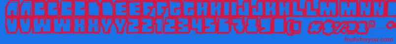 fuente Grandnover3 – Fuentes Rojas Sobre Fondo Azul