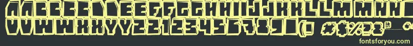 Grandnover3 Font – Yellow Fonts on Black Background