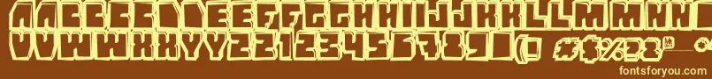 Grandnover3 Font – Yellow Fonts on Brown Background