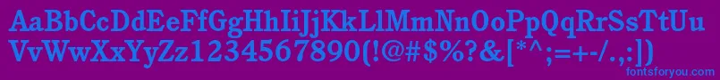 CushingstdBold Font – Blue Fonts on Purple Background