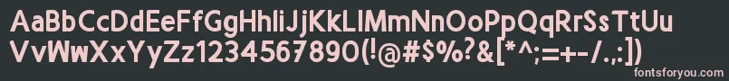 Шрифт GodusBold – розовые шрифты на чёрном фоне