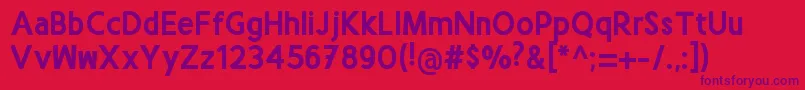 GodusBold Font – Purple Fonts on Red Background