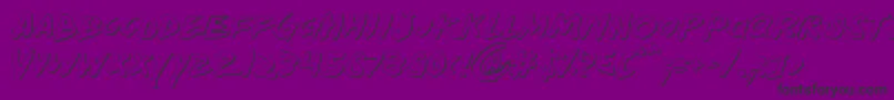 YellowjacketShadow Font – Black Fonts on Purple Background