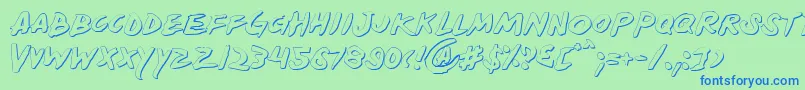 More about YellowjacketShadow Font YellowjacketShadow Font – Blue Fonts on Green Background