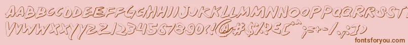 YellowjacketShadow Font – Brown Fonts on Pink Background