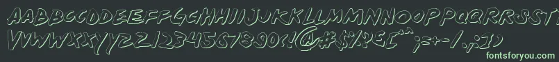 YellowjacketShadow Font – Green Fonts on Black Background