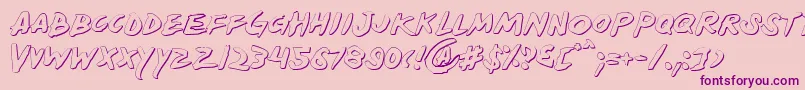 YellowjacketShadow Font – Purple Fonts on Pink Background