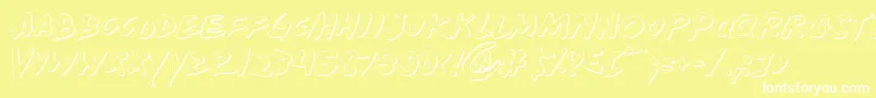 YellowjacketShadow Font – White Fonts on Yellow Background