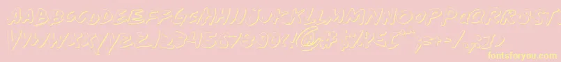 YellowjacketShadow Font – Yellow Fonts on Pink Background